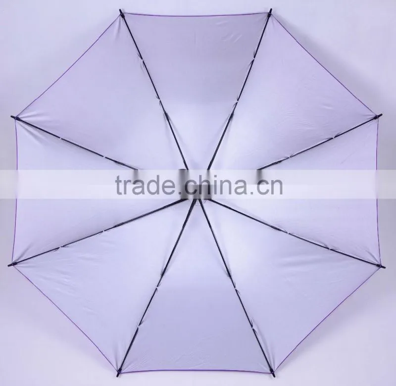 China wholesale promotional fiberglass silver coated inside straight umbrella
