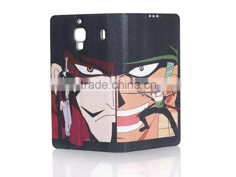 Concise design pu cartoon cell phone case for samsung s4