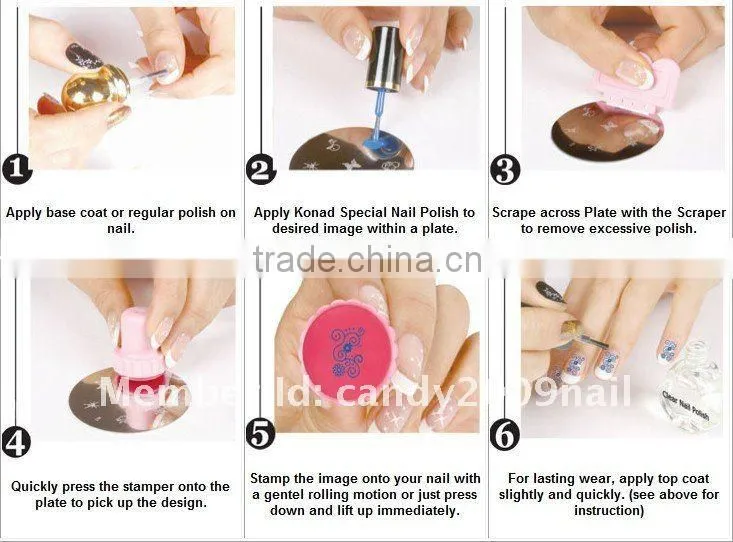 Hot Sell Nail Art Stamping Kit with Stamping Polish