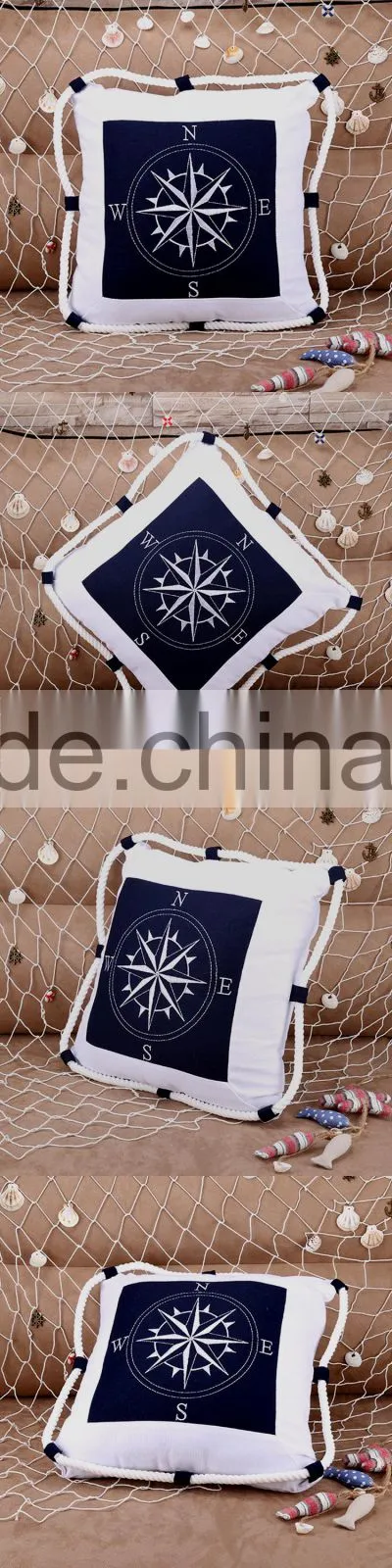 Handmade Compass Pillow embroidery designs Cushion Cover