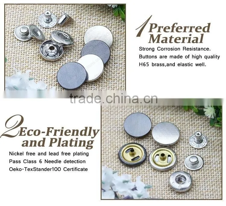 Twill Design 4 Part Press Button,Spring Type Snap Button For Coat and Jacket