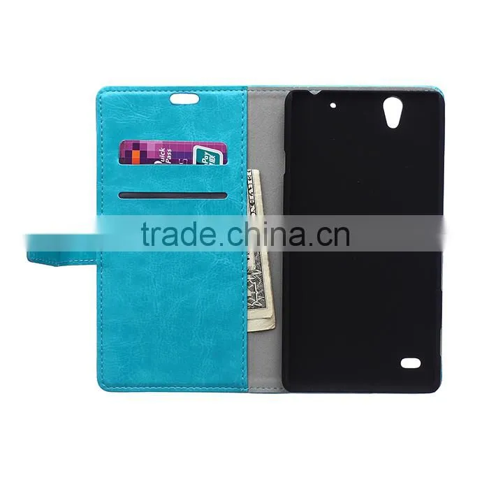 Wholesale Flip Cover Leather Case For Sony C4,For Sony C4 Book Cover Stand Case