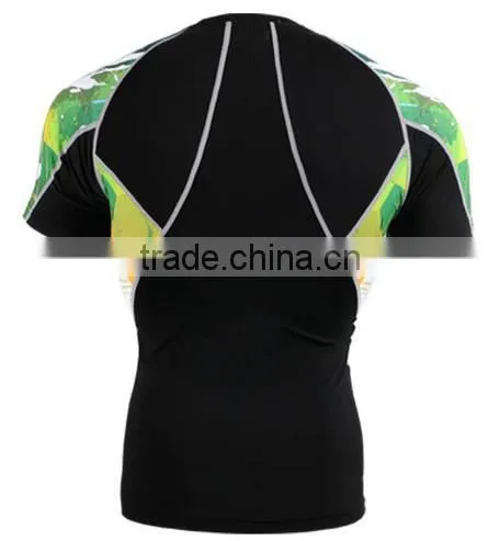 bodybuilding compression shirt, men's dri fit compression wear