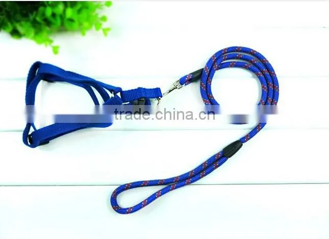 Wholesale Double Colors Styles Round Rope Fiber High Quality Strong Dog Pet Leashes