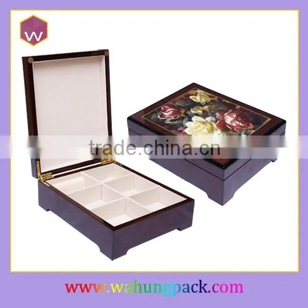 Vintage Wood Painting Music Boxes Handmade Grand Piano Musical Box