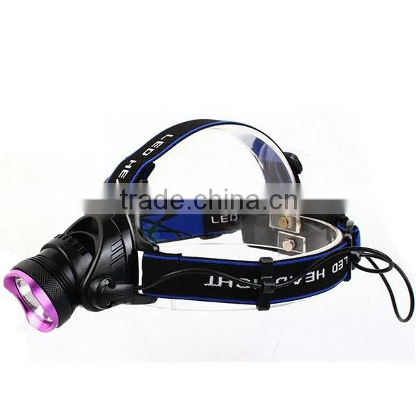 C-REE T6 LED Headlight 18650 battery Rechargeable Zoom hunting camping headlight