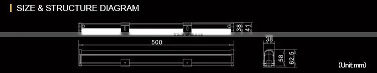 outdoor warm white dmx led tube light/building bar light