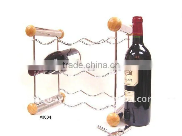 Stylish 3 tiers Coloful Wine Rack with Holes for Bottle Storage