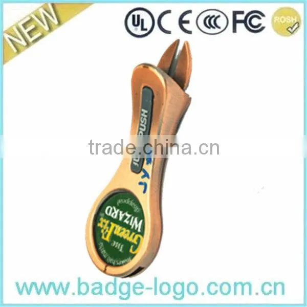 Golden Custom Die Casting Divot Tool Ball Marker