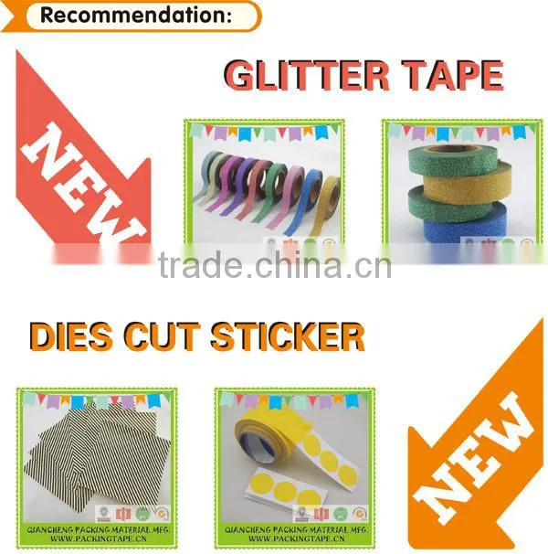 Decorative colorful bling bling custom glitter tape