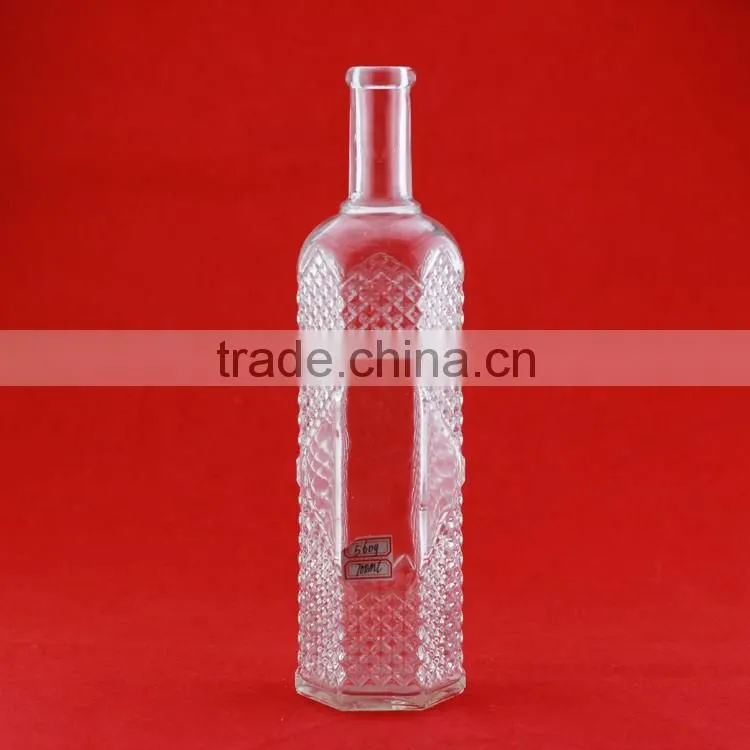 Hot sell spirit wine bottle empty spirit bottle 500ml vodka bottle