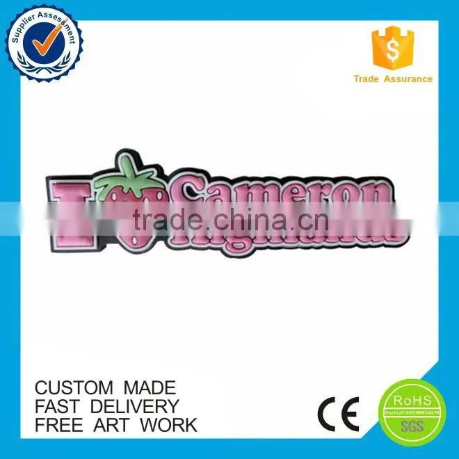 Wholesale fruit strawberry design custom rubber PVC fridge magnet