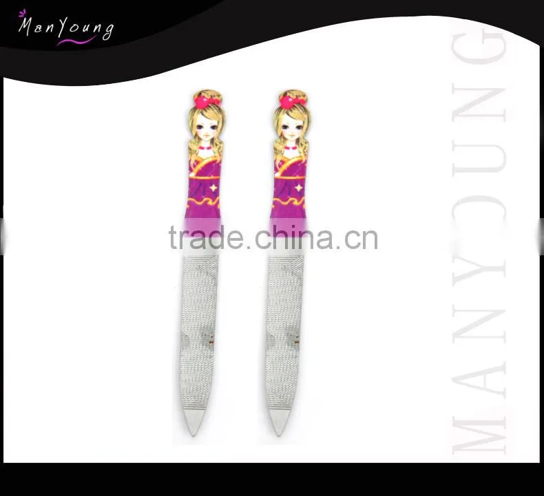 Metal nail file with girls printing