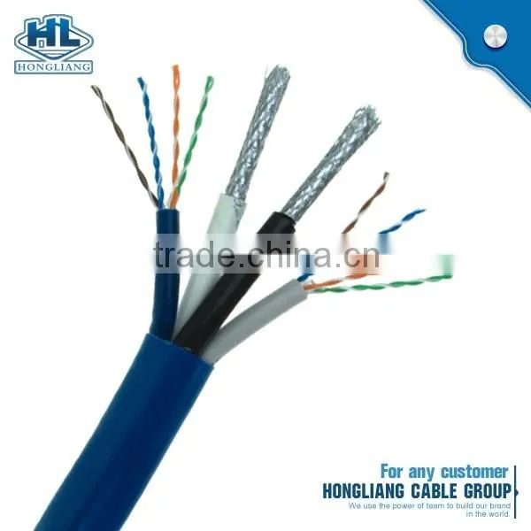 Fluke Test Passed 300m 4 Pair Cat6 utp 24 awg flat network cable with Fire Resistant