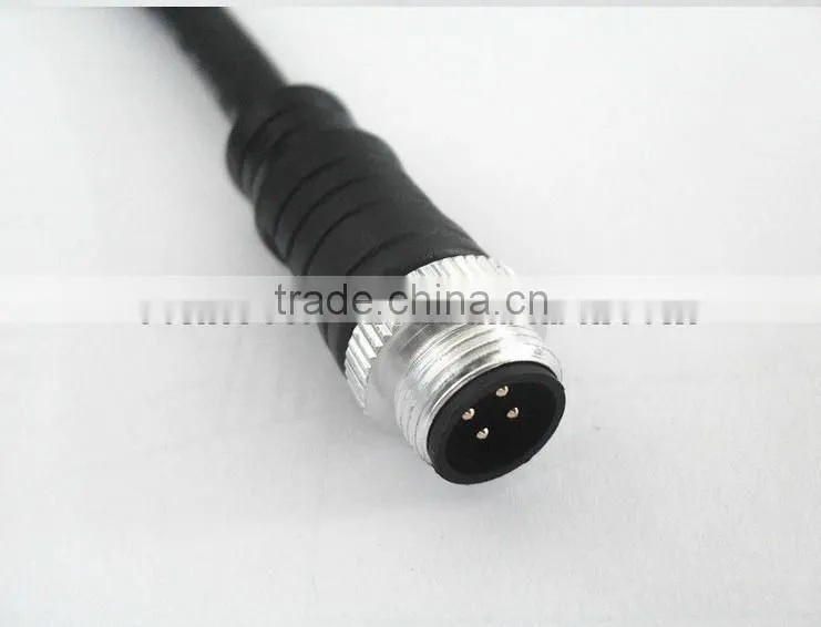 water-repellent metallic nut threaded coupling 4 pin cable connector