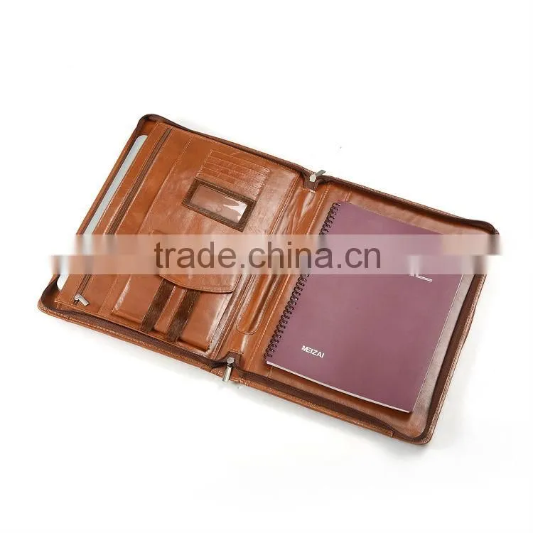 Executive Briefcase-Portfolio With Brown Horsehair Trim for iPad and MacBook Air