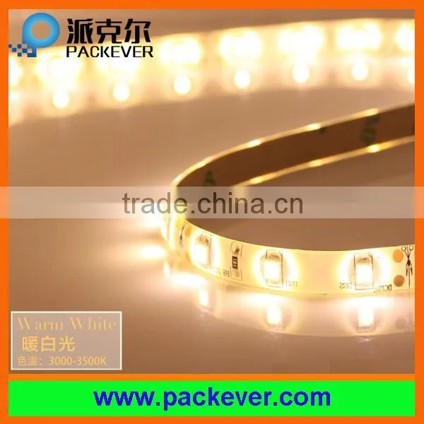 High brightness 2 years warranty DC12V/24V SMD 3528 flexible LED strip 120LEDs/m 9.6W/m