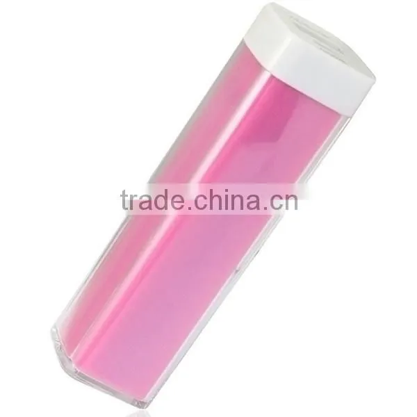 Portable Lipstick Shape Power Bank /Battery Charger 1200mAh for iPhone Tablet PC And USB Devices