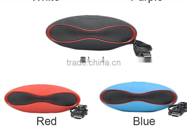 Hot Sale LEDFlashing Light Rugby Shape Portable Mini Bluetooth Speaker