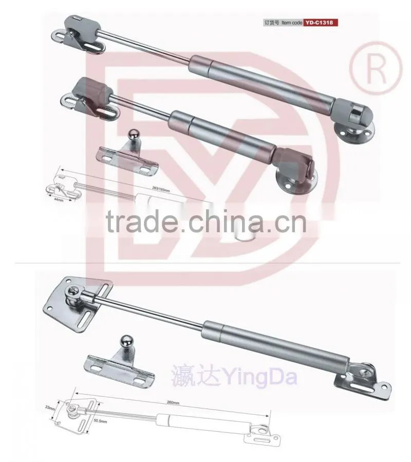 Rubber/Iron head kitchen cabinet gas spring(60N,80N,100N,120N,150N)