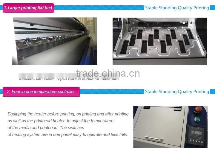 China Factory Supply 3.2meter Konica head Solvent printer with KM/512/42PL/14PL