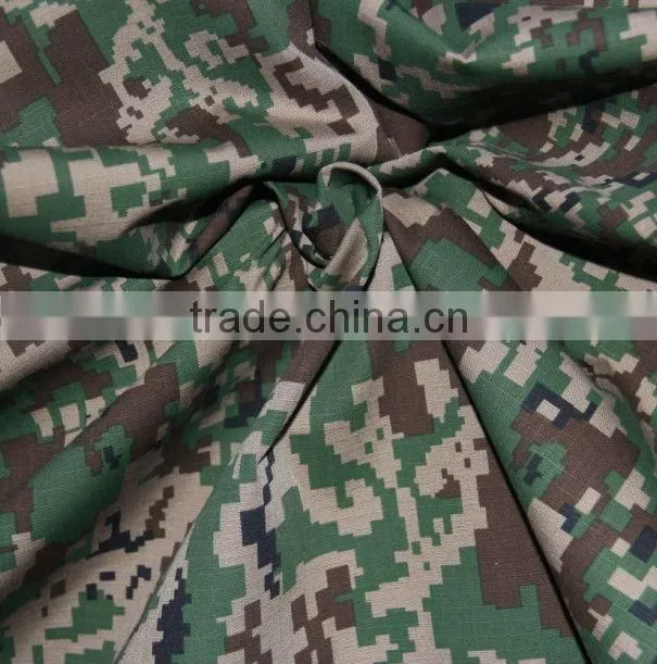 High quality T/C camouflage coated printed fabric