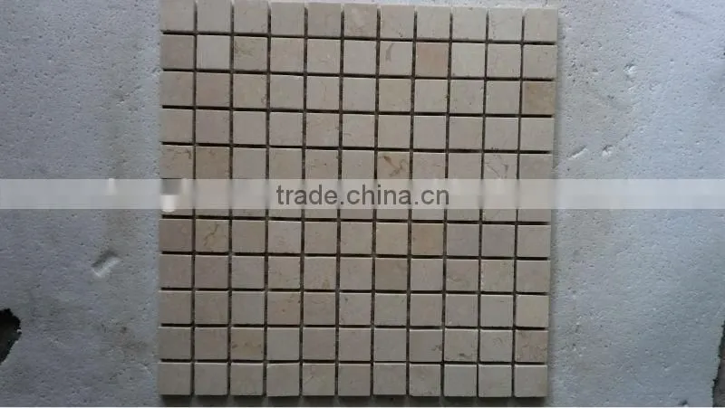 white cream marble mosaic 30x30 for bathroom