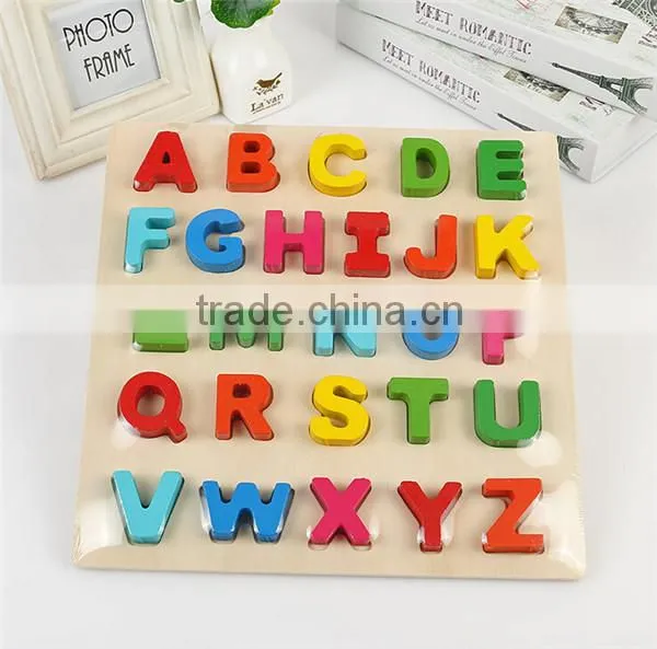 wooden training aid colour letter toy