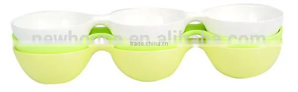 New Design Hot Selling PLA Triple Snack Bowl Dessert Bowl