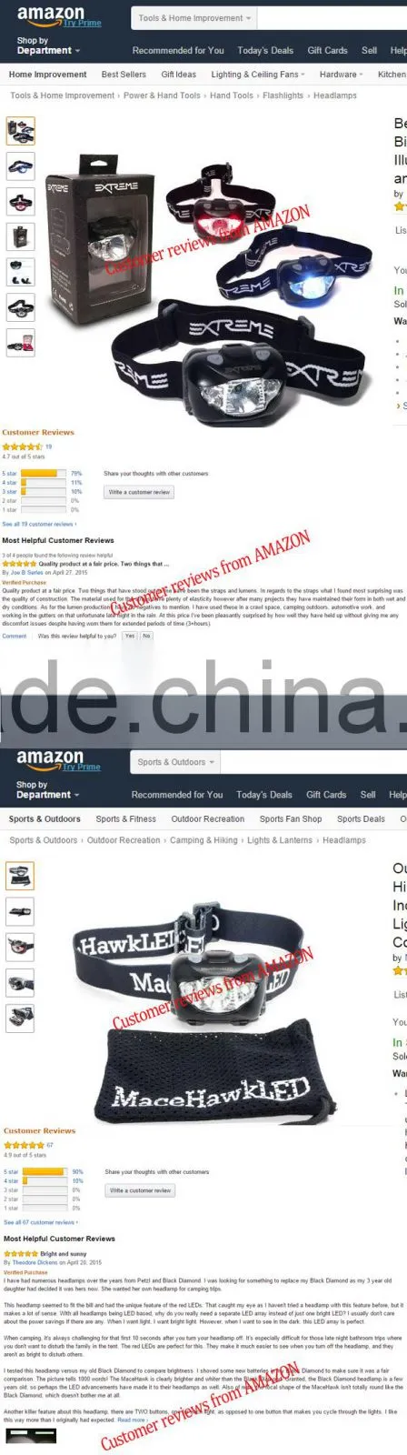 Customized color 3 led motion activated led waterproof headlamp