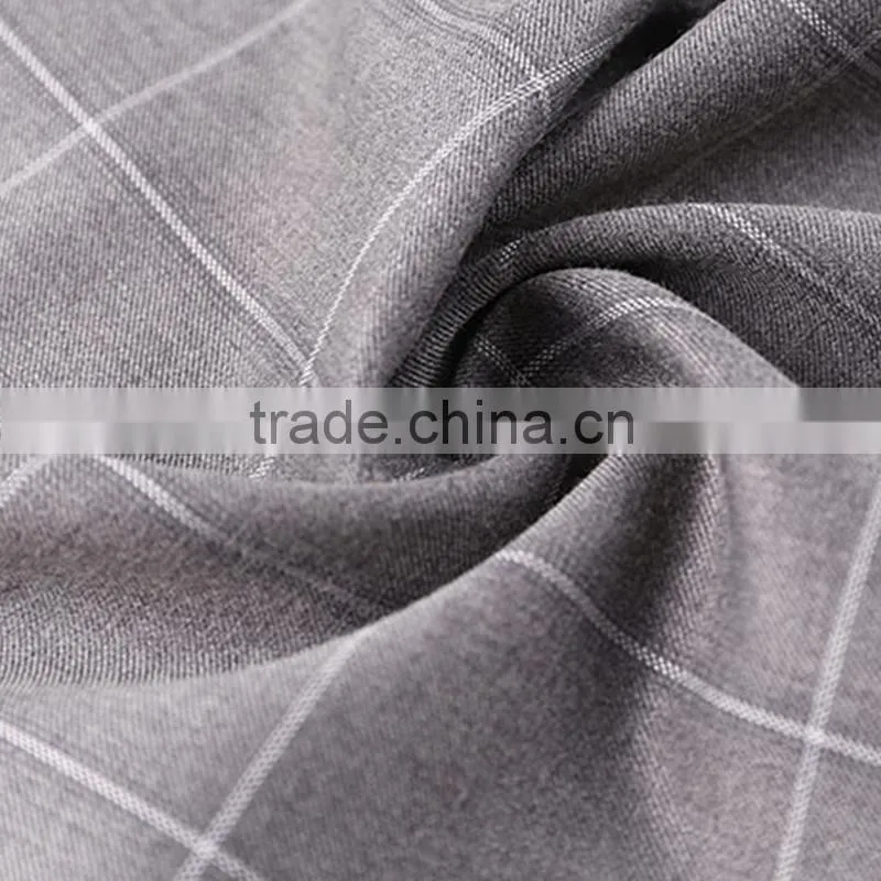 China Fabric textile supplier Designer Woven polyester elastane stain fabric price per meter wholesale for garments