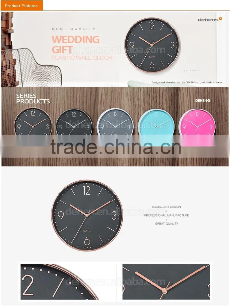 DEHENG cheap beauty plastic wall clock