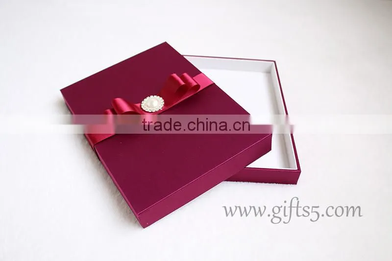 Custom Handmade Luxury Wedding Invitation Gift Box wedding Belt Gift Box