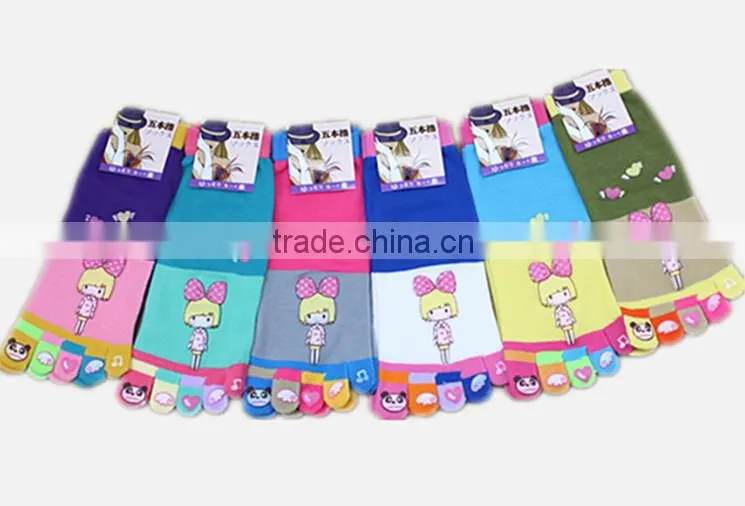 Women's five toe socks,Rilakkuma toe socks, lovey cartoon toe socks