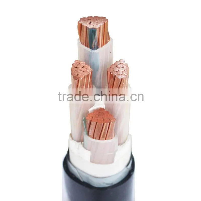 4 core wire cable 4x185mm2 Copper xlpe insulated pvc coated power cable electric cable