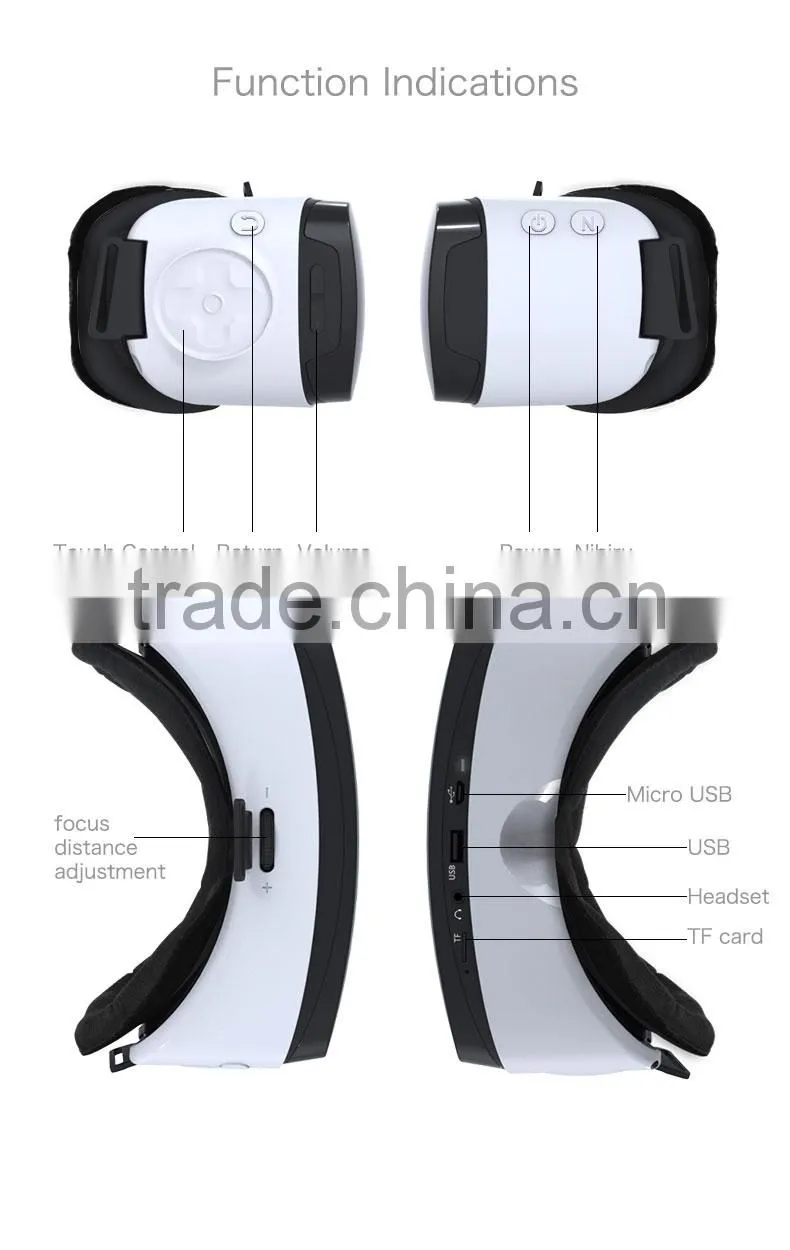 CX-V5 5.5inch 1080p full hd screen touch control rockchip rk3288 all in one virtual reality v002