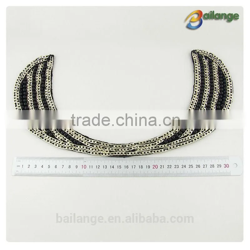 2015 top quality hot selling exquisite handmake Simple design embroidery beaded collar patterns for women