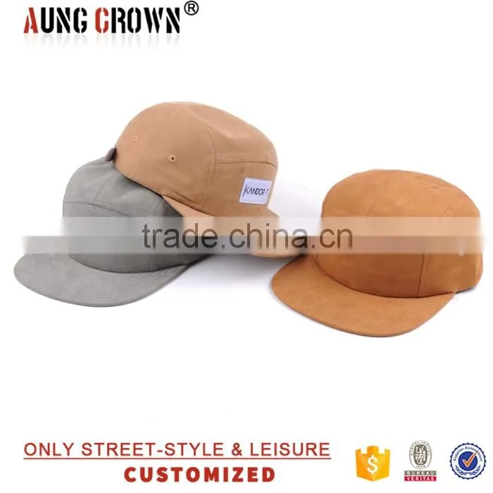 New custom 5 panel suede cap