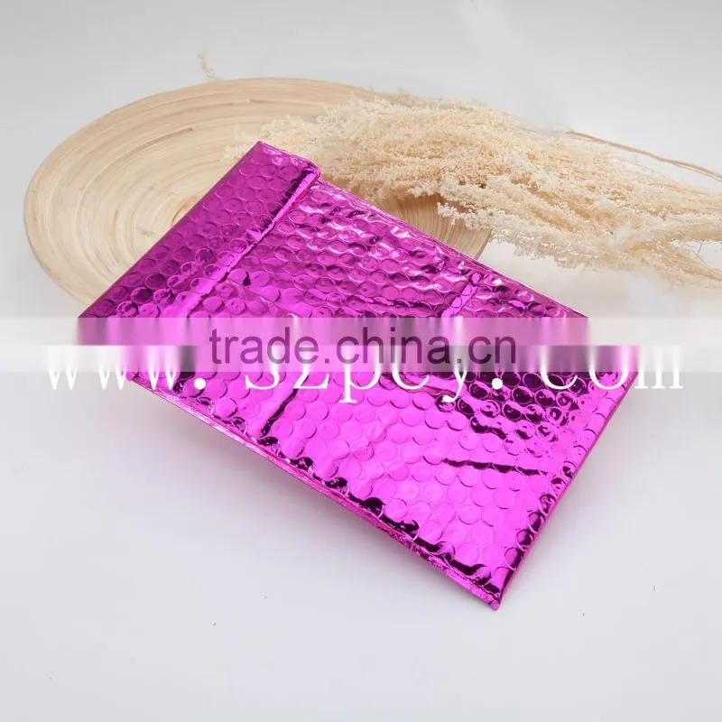 colorful aluminum foil bubble bag/metallic bubble mailers envelope