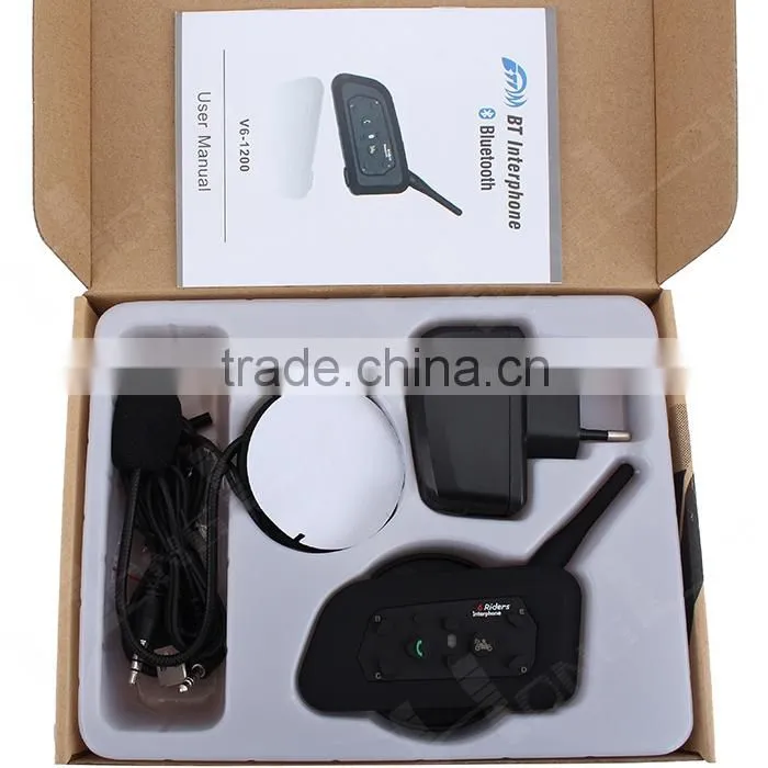 SZwinzon V6 1200M Motorcycle Helmet Bluetooth Intercom/Interphone Headset Connects upto 6 Riders