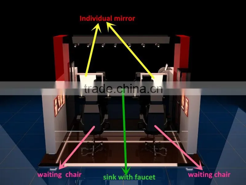 latest design cosmetic showcase makeup kiosk perfume kiosk