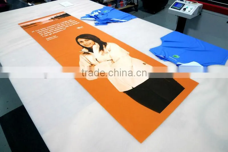 sublimated dye textile cutter / laser cutting digital printing fabrics