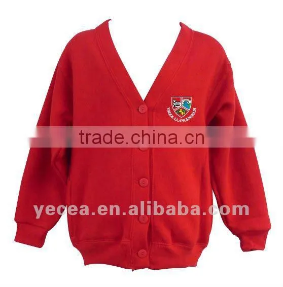 Tailored 30%wool school cardigan