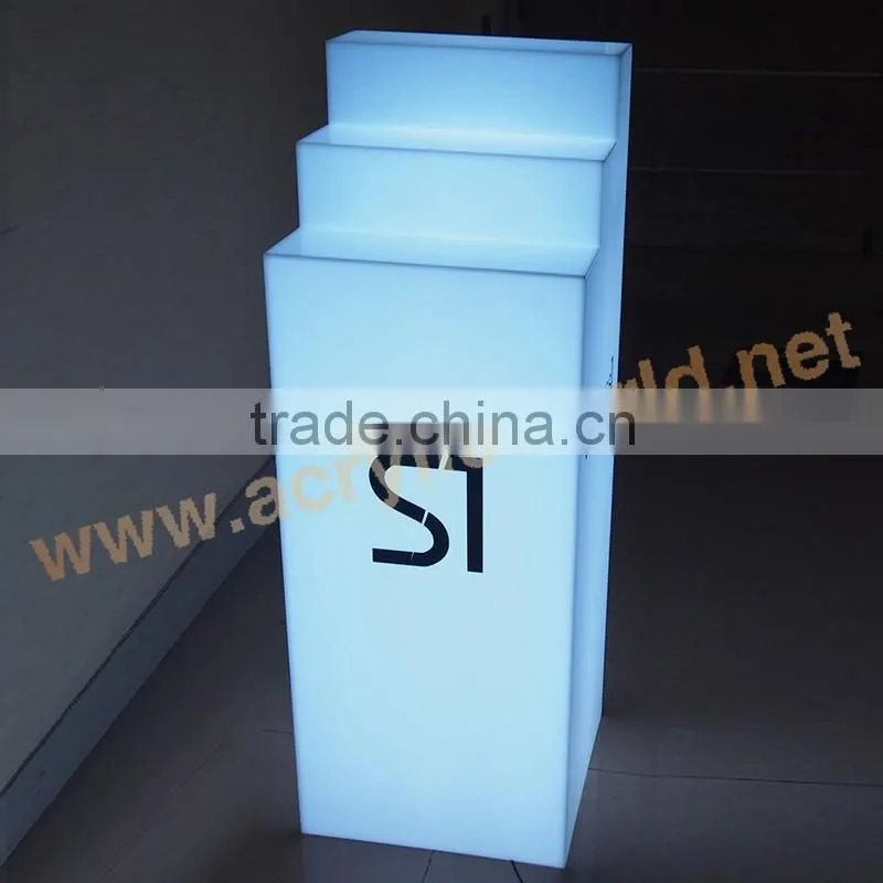 Lightbox big Display Plinth/Lightbox Plinths/Acrylic LED big display standee