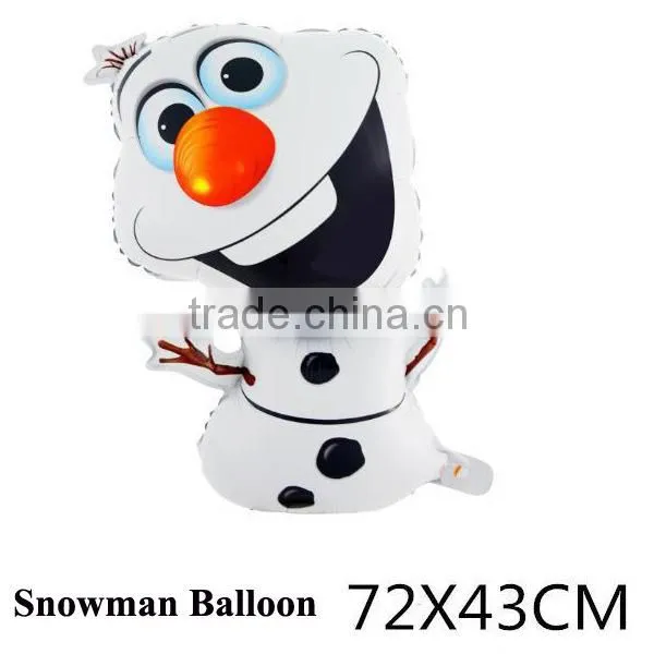 2015 Promotion cartoon animals helium balloon,16 inches printed balloon, Christmas day snowball frozen balloon