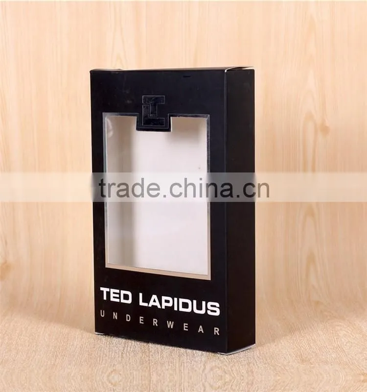 Custom design display pvc window clothing paper box packaging