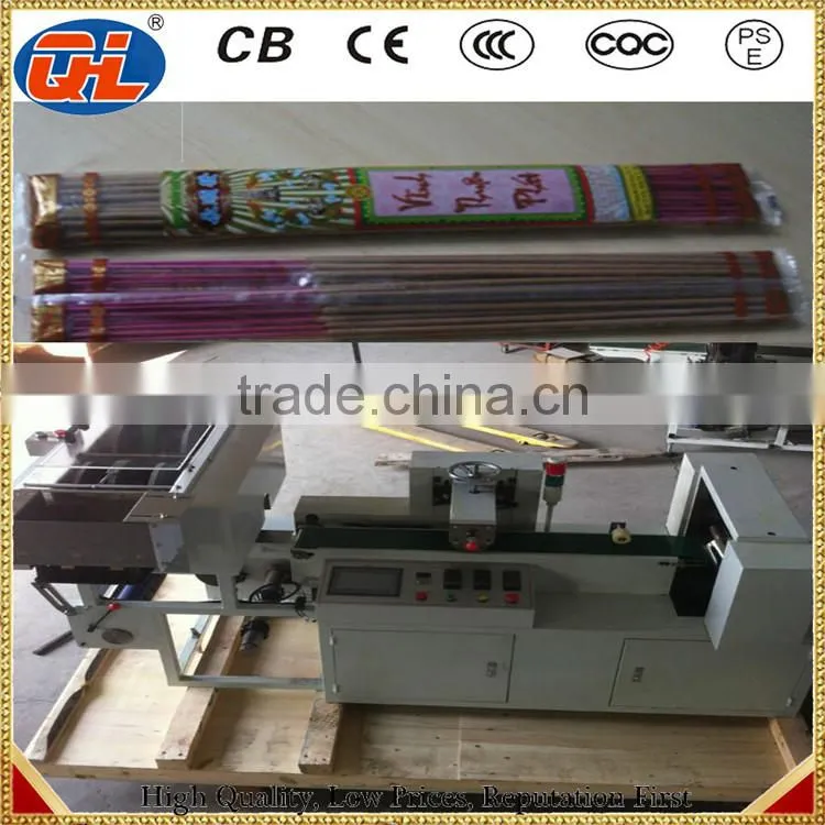 Automatic incense stick packing machine with auto count and sealing