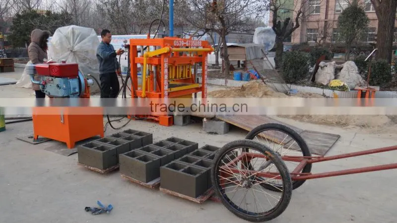 120th Canton Fair star product QT4-30 diesel engine manual concrete block making machine vibration cement brick machine price