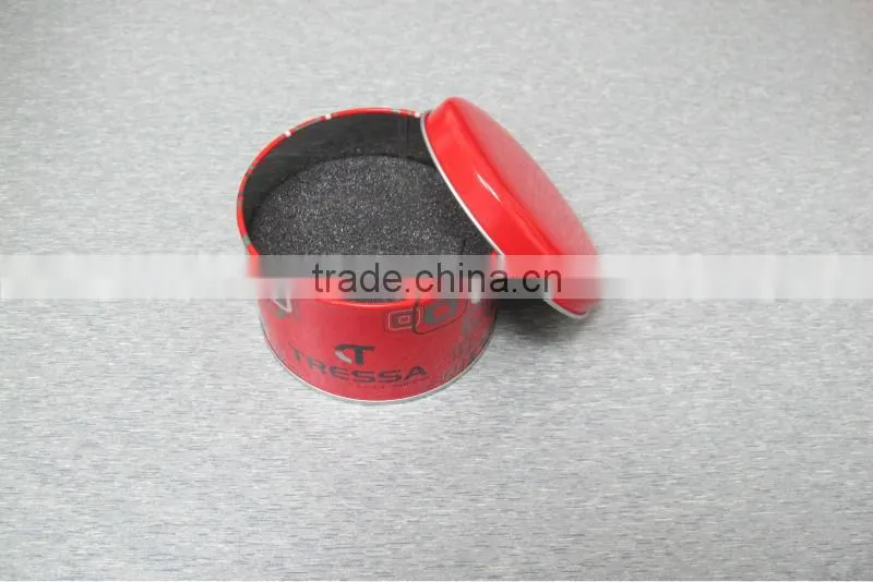 round shape with client design tin box packaging