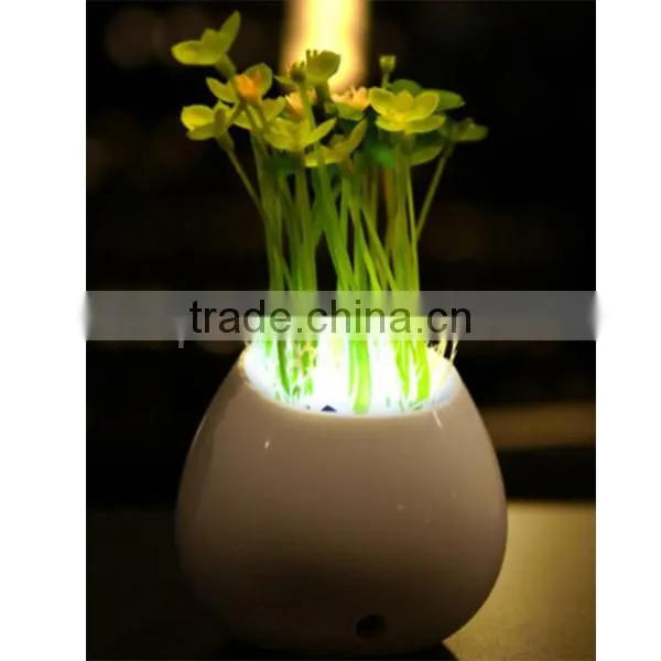 hot green plants decorative motion sensor led night light for kids